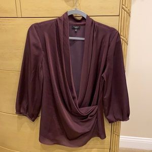 Talbots silk wrapped top